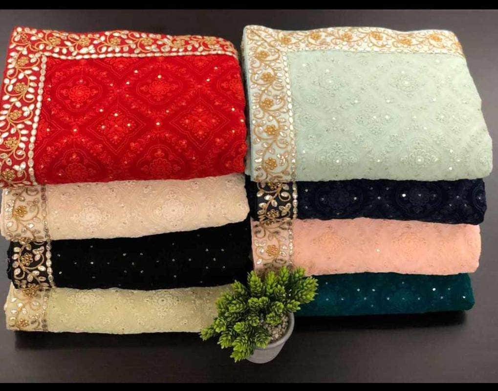 Chikankari Georgette Saree