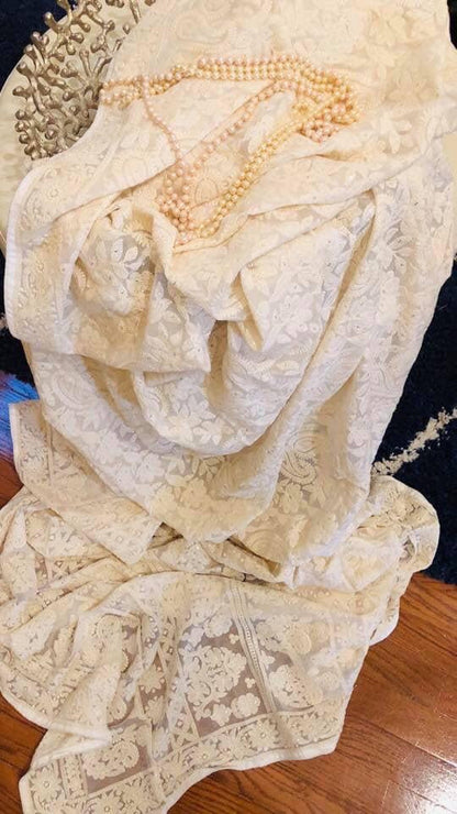 Custom Chikankari Georgette Saree