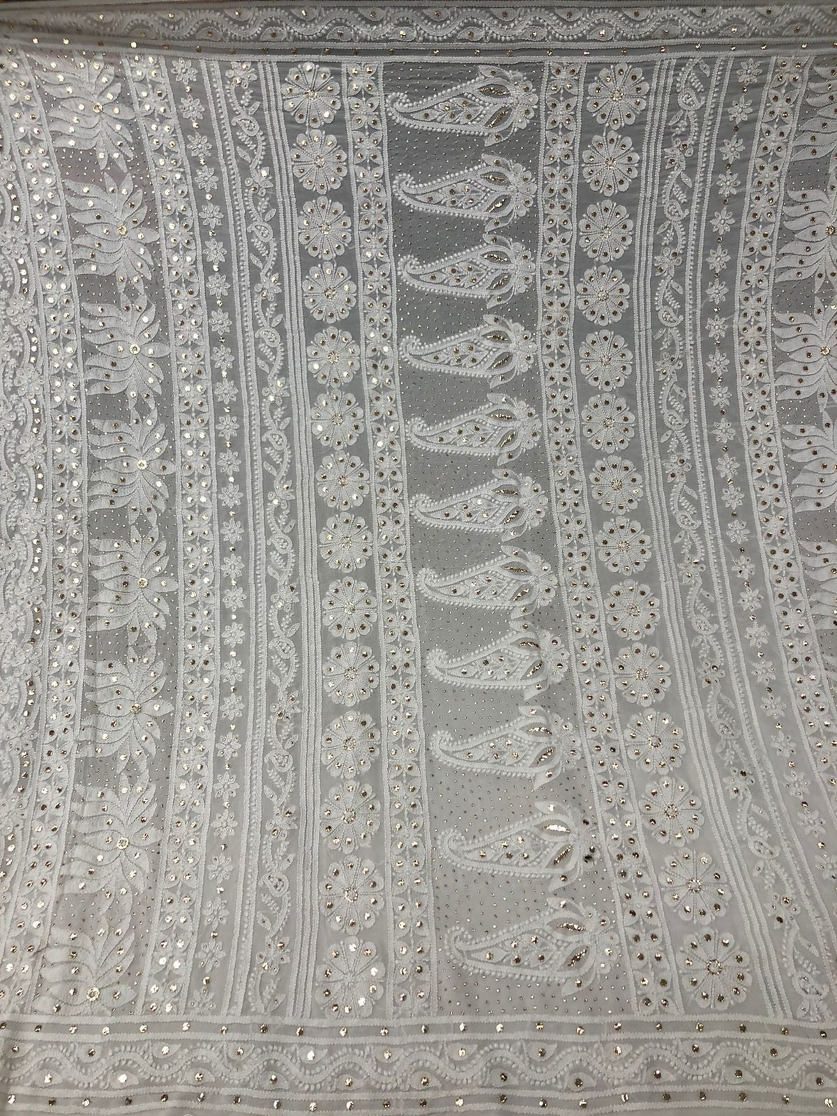 Custom Chikankari Georgette Saree
