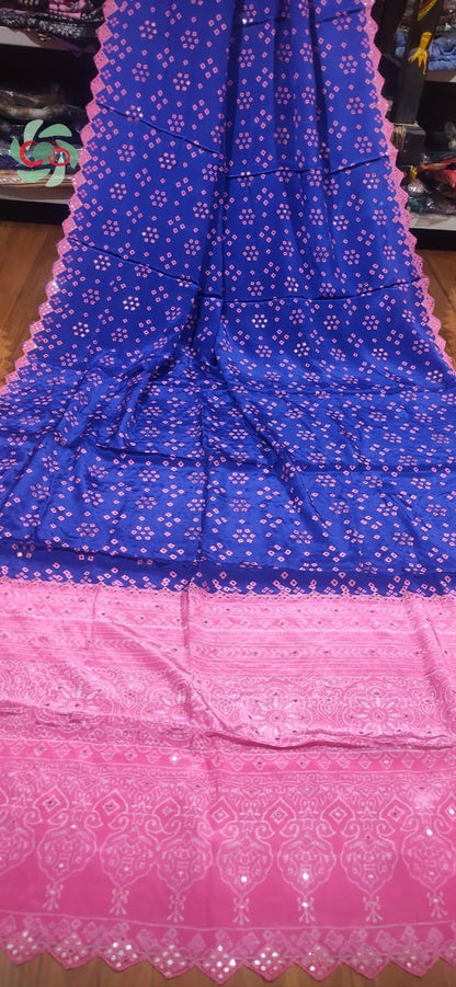 Custom Chikankari Georgette Saree