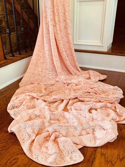 Custom Chikankari Georgette Saree