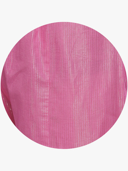 Sangria Women Pink Printed Kurta with Trousers