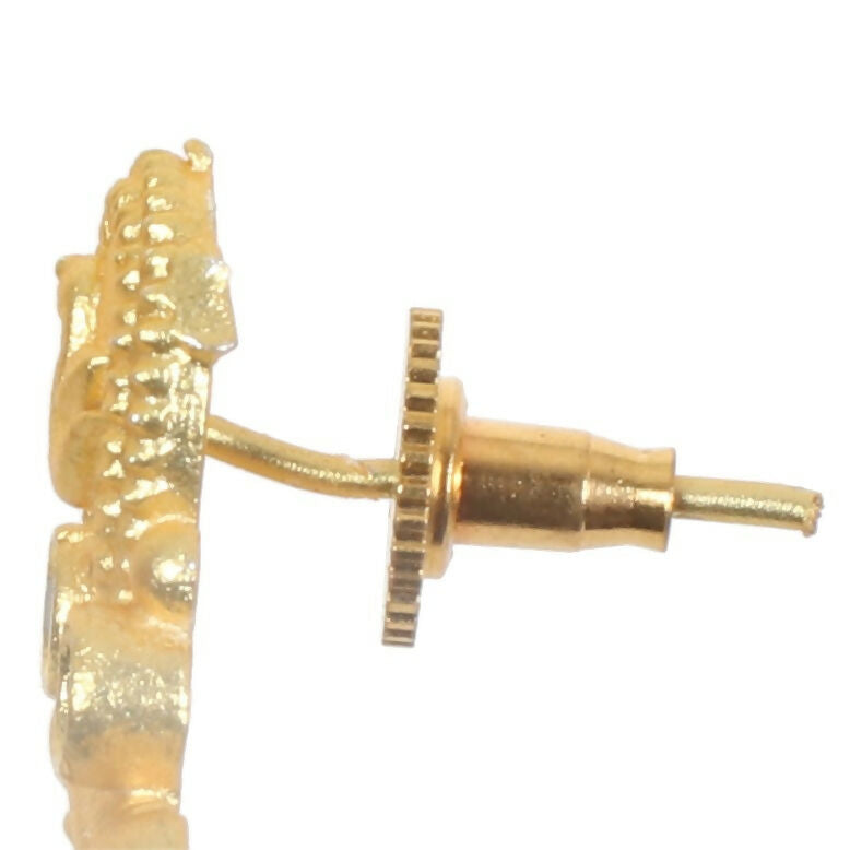 Joban Fashion Women Matte Gold Brass Earrings