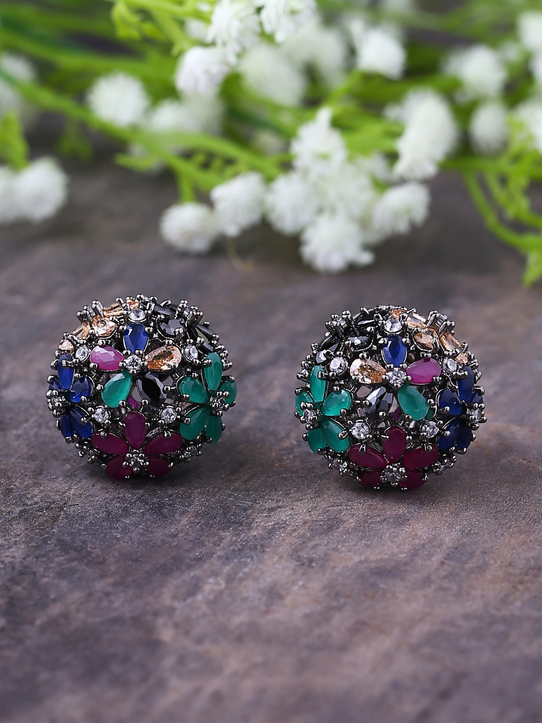 Shoshaa Multicoloured Circular Studs