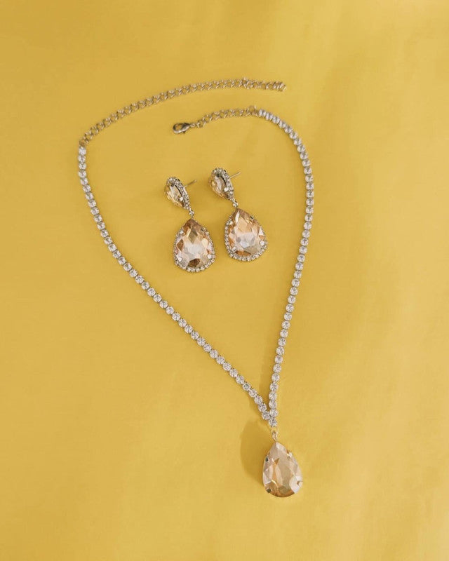 Deepika Padukone Designer American Diamond Nacklace Set