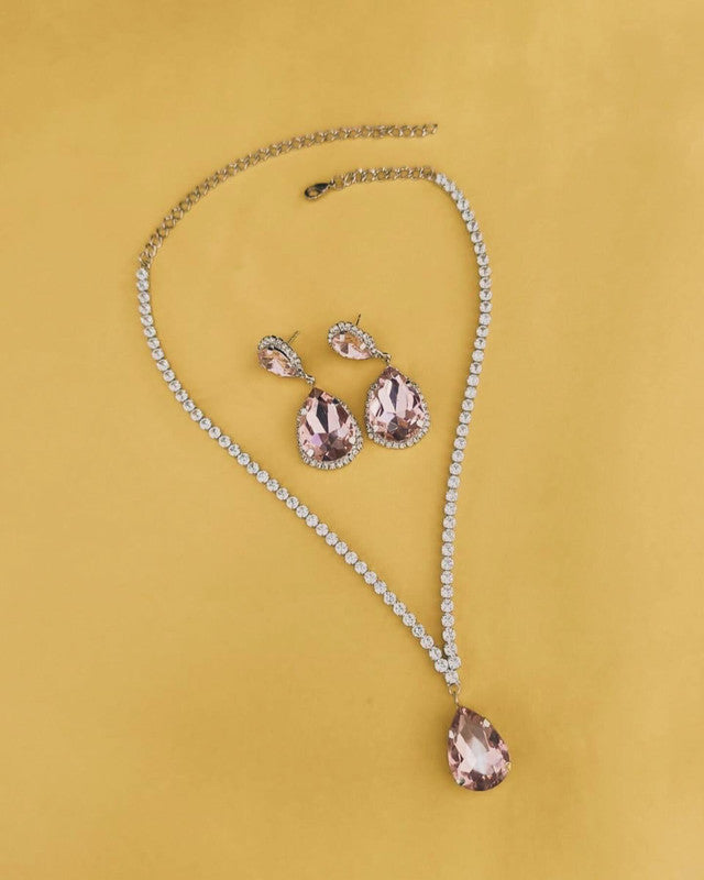 Deepika Padukone Designer American Diamond Nacklace Set