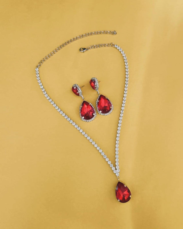 Deepika Padukone Designer American Diamond Nacklace Set