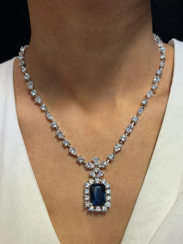 Designer American Diamond Necklace Set