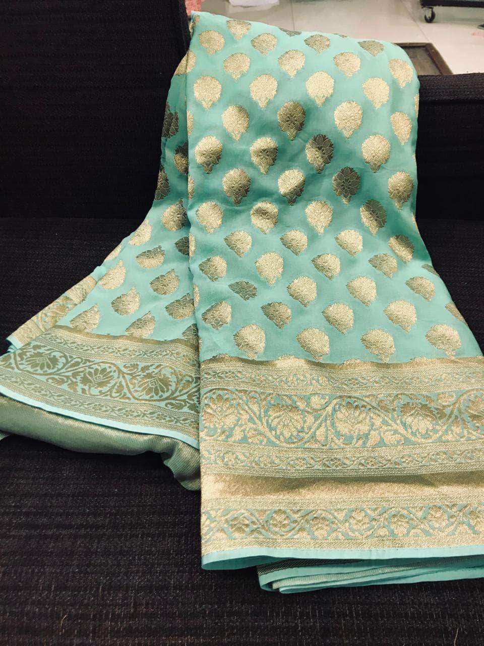 Designer Georgette Banarasi Khaddi Saree