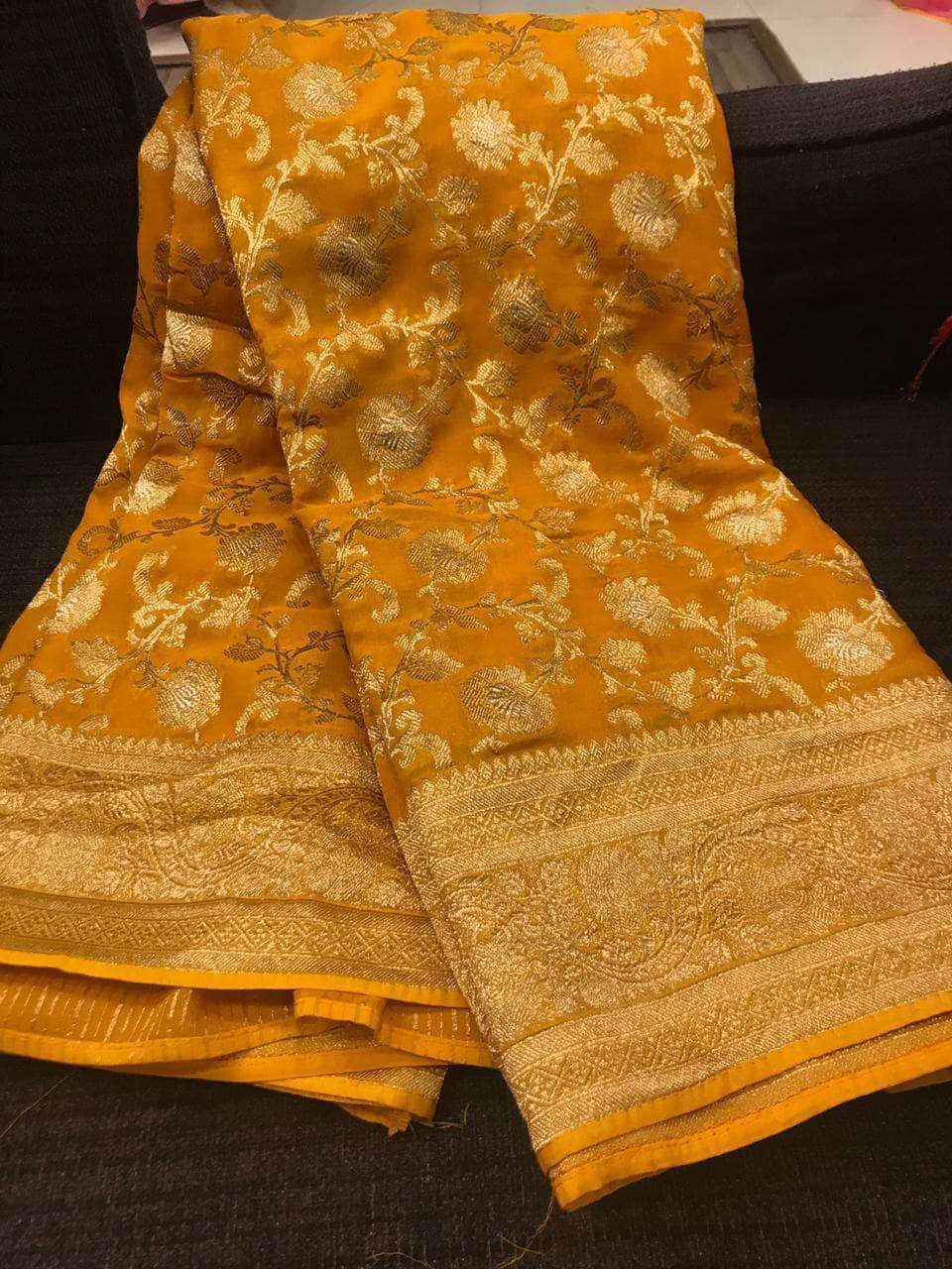 Designer Georgette Banarasi Khaddi Saree