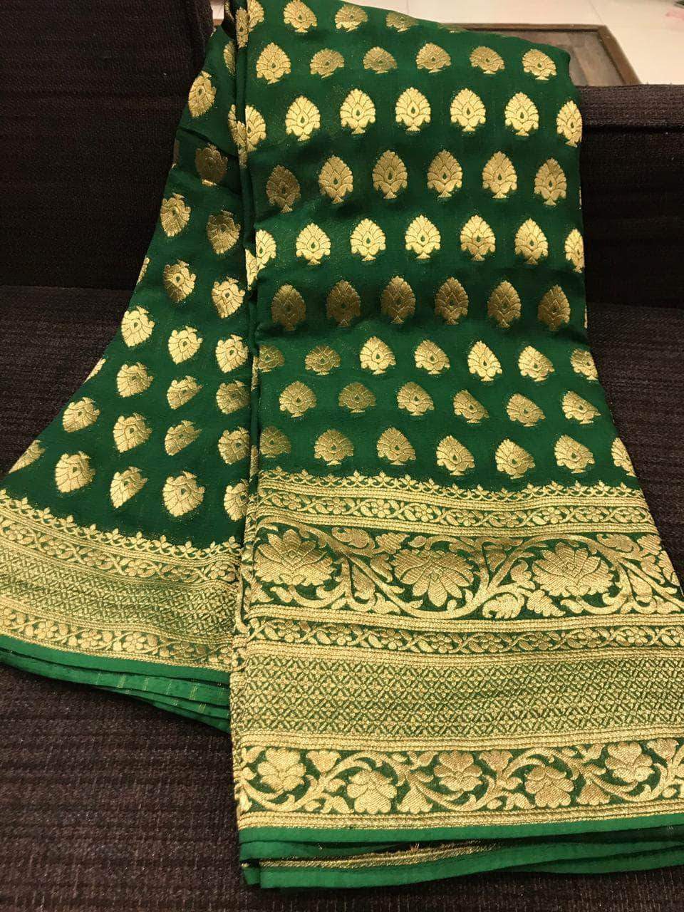 Designer Georgette Banarasi Khaddi Saree