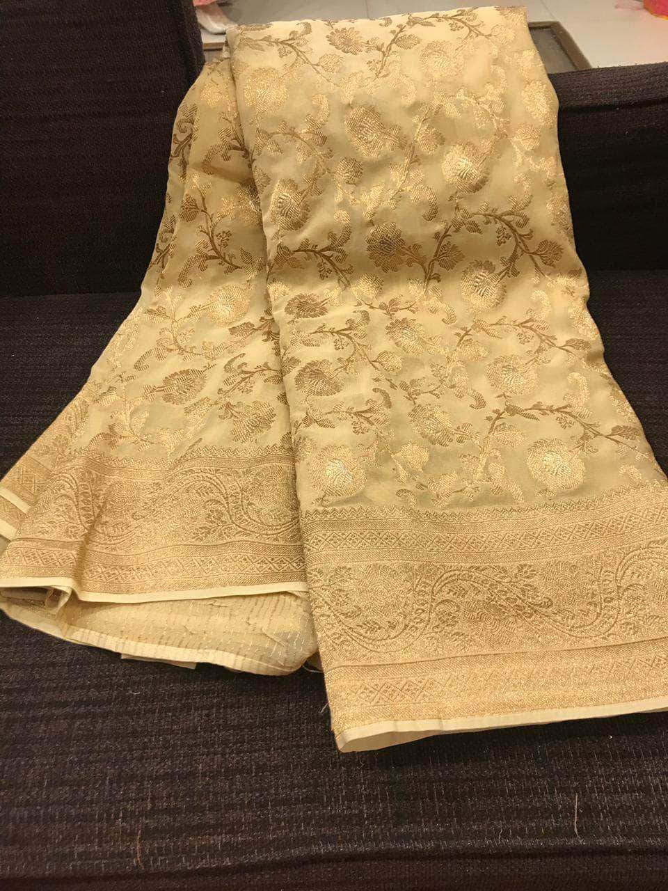 Designer Georgette Banarasi Khaddi Saree
