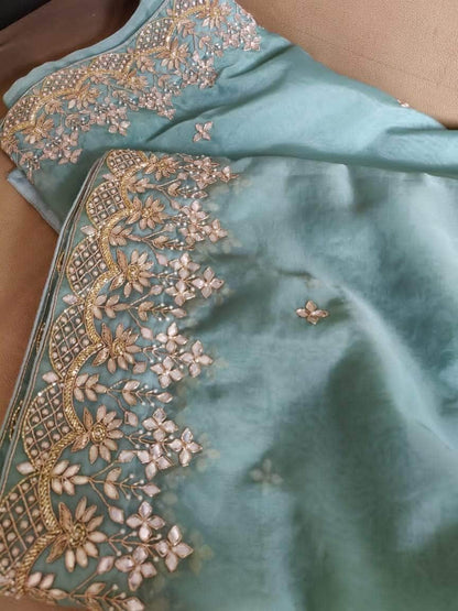 Designer Georgette Organza Saree