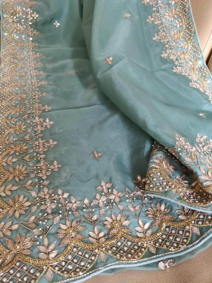 Designer Georgette Organza Saree