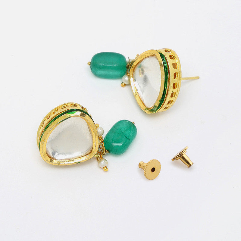 Designer Green And Golden Kundan Choker With Studs