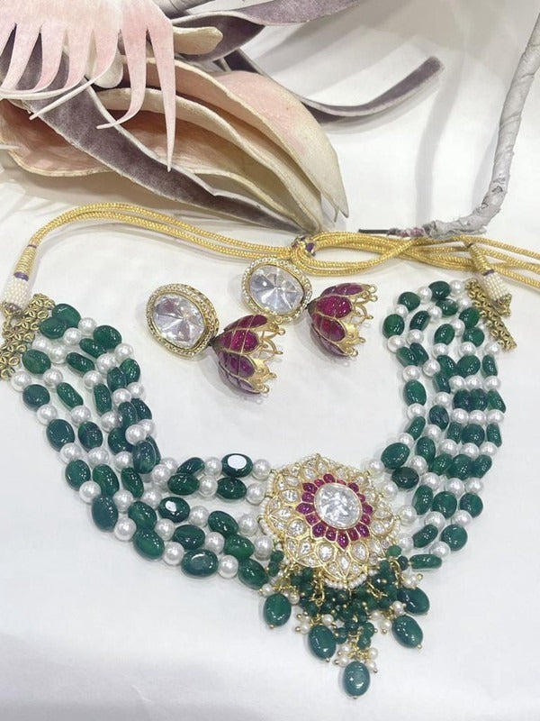 Designer Handmade Fusion Choker Necklace Set