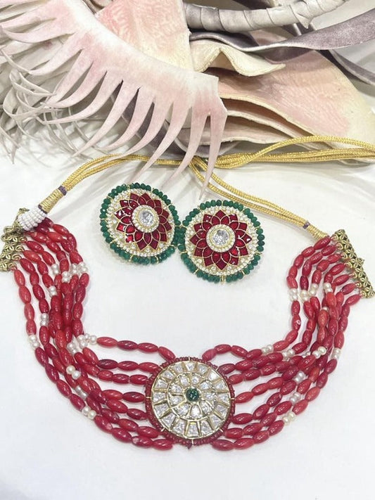 Designer Handmade Fusion Choker Necklace Set