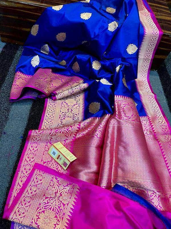 Designer Katan Silk Saree with Antique Zari Work