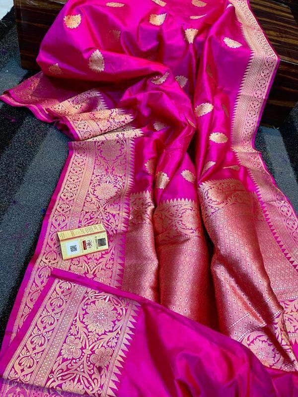 Designer Katan Silk Saree with Antique Zari Work