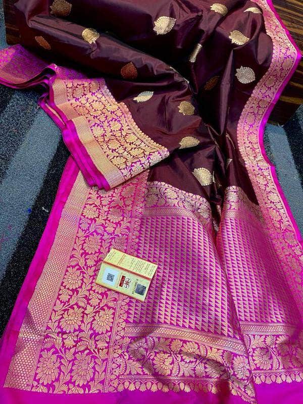 Designer Katan Silk Saree with Antique Zari Work