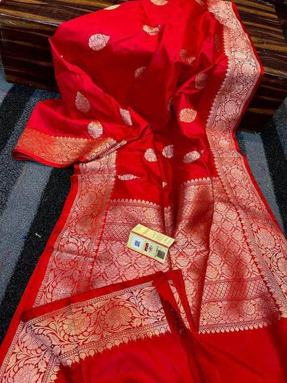 Designer Katan Silk Saree with Antique Zari Work