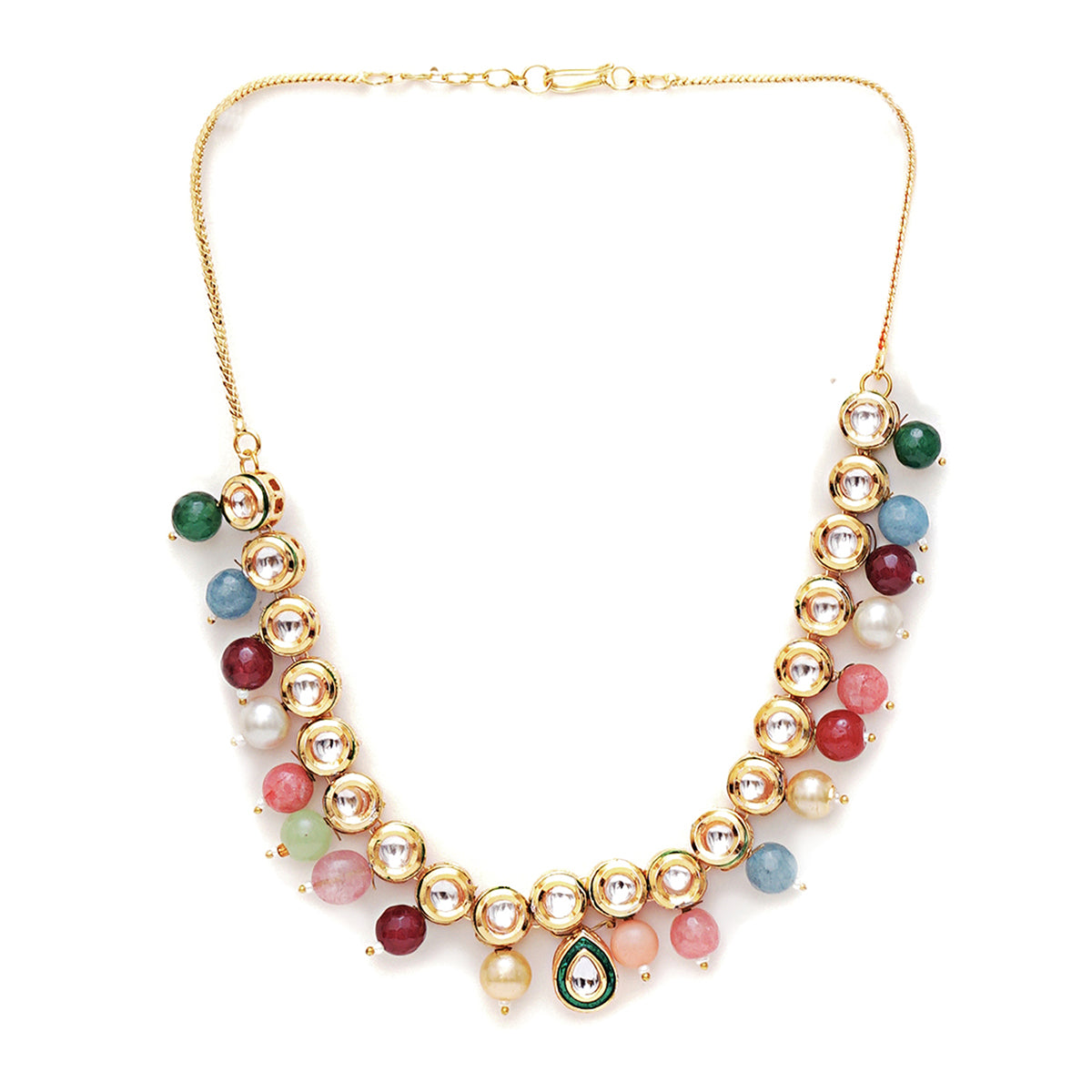 Designer Multi Stone Kundan Necklace