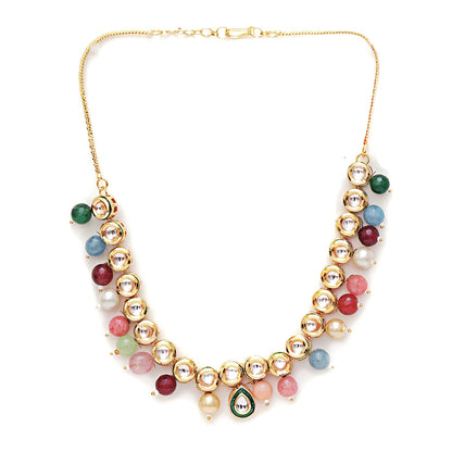 Designer Multi Stone Kundan Necklace