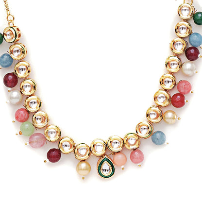 Designer Multi Stone Kundan Necklace