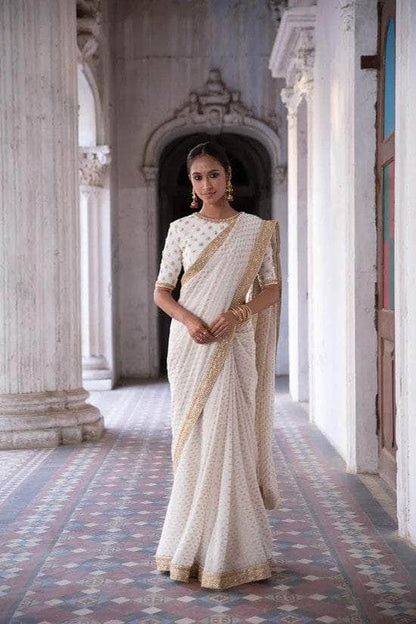 Designer organza Saree with Custom Blouse