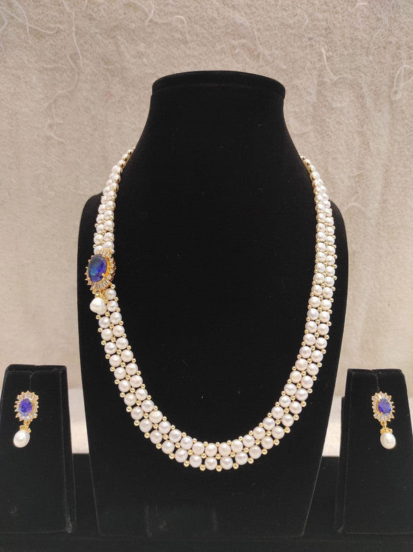 Designer Pearl Moti Mala Necklace Set for Women