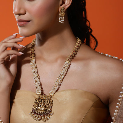 Designer Precious Pearls Kundan Necklace Set