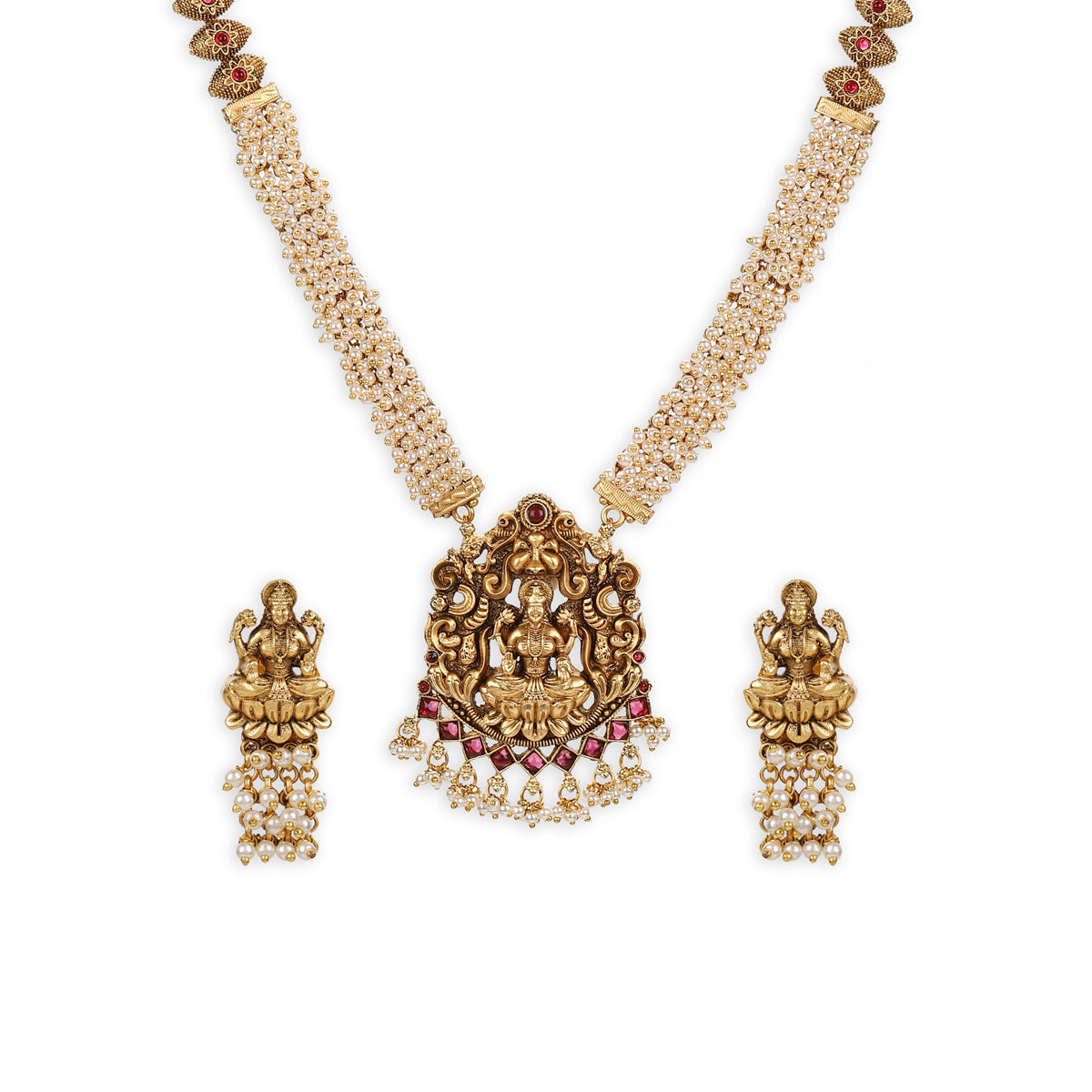 Designer Precious Pearls Kundan Necklace Set