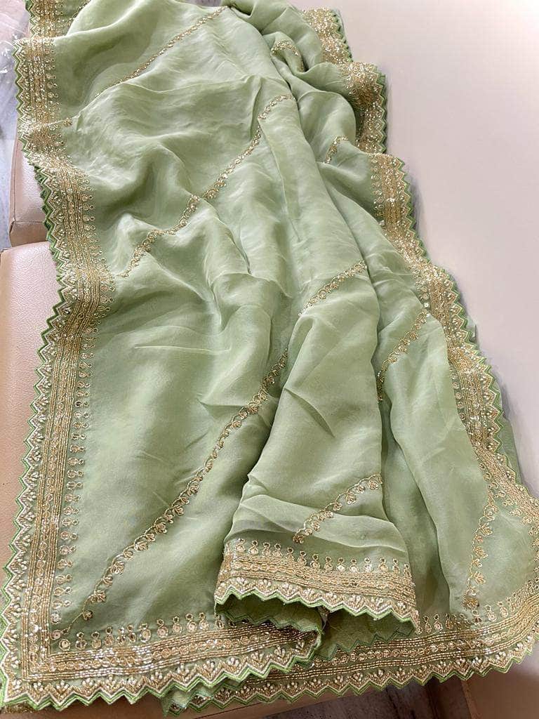 Designer Pure Organza Saree with sequence work