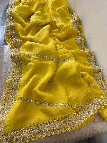 Designer Pure Organza Saree with sequence work