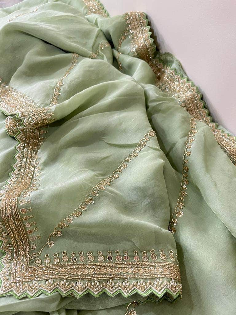 Designer Pure Organza Saree with sequence work