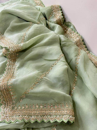 Designer Pure Organza Saree with sequence work