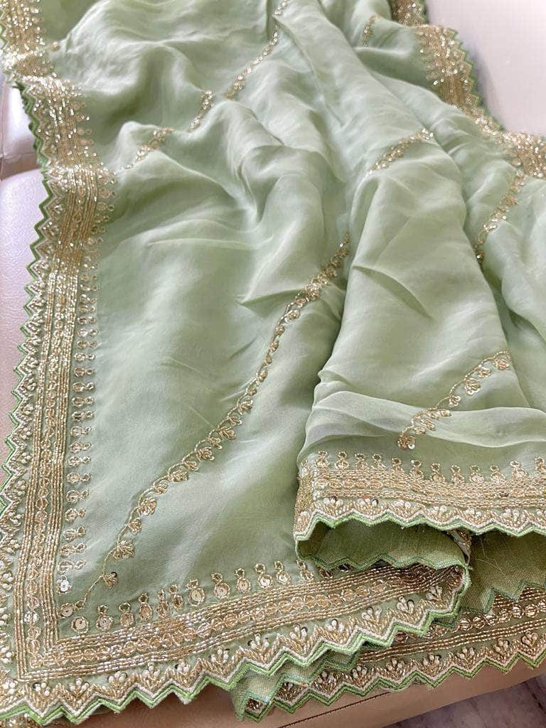 Designer Pure Organza Saree with sequence work