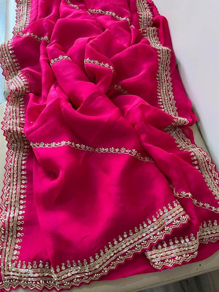 Designer Pure Organza Saree with sequence work