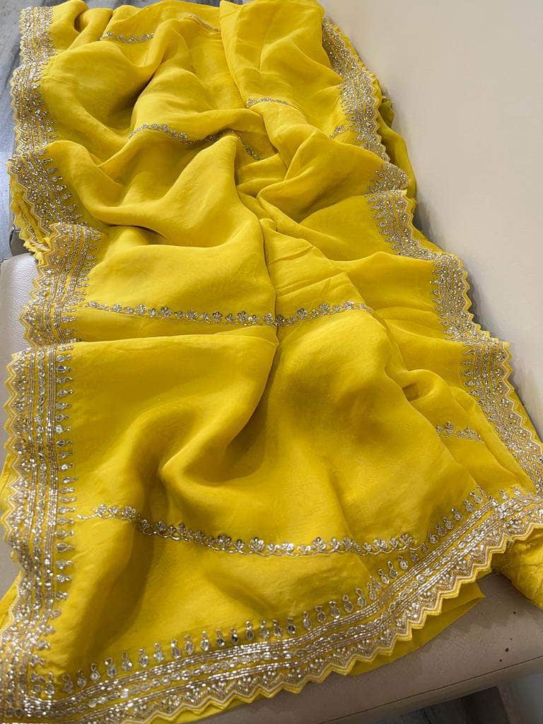 Designer Pure Organza Saree with sequence work