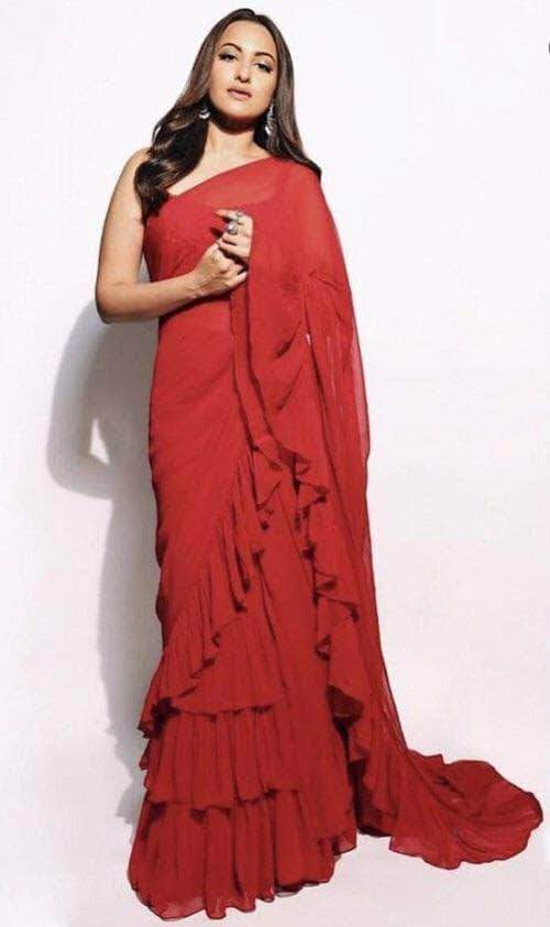 Designer Ruffle Saree