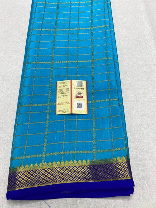 Designer South Silk Check Saree