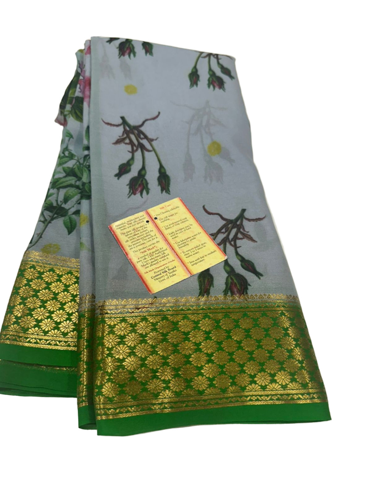 Digital Floral Print Mysoore Silk Saree