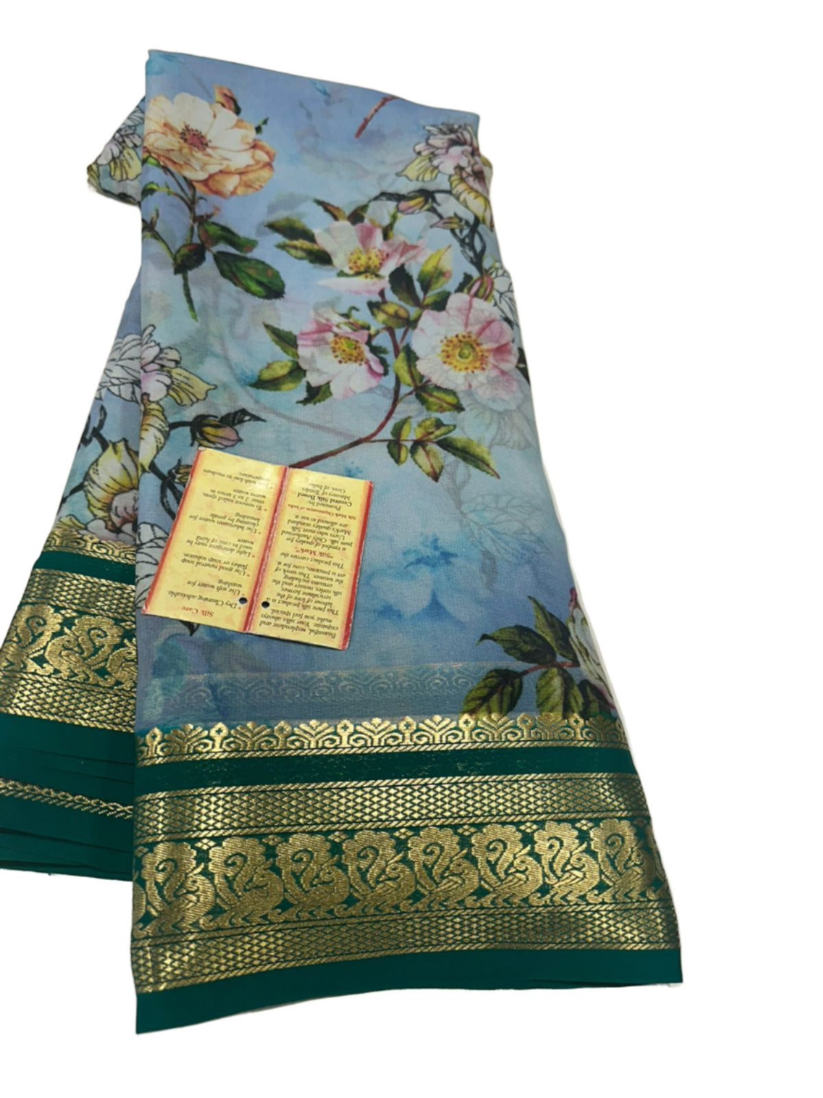 Digital Floral Print Mysoore Silk Saree