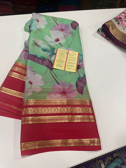 Digital Print Mysoore Silk Saree