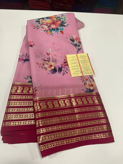 Digital Print Mysoore Silk Saree