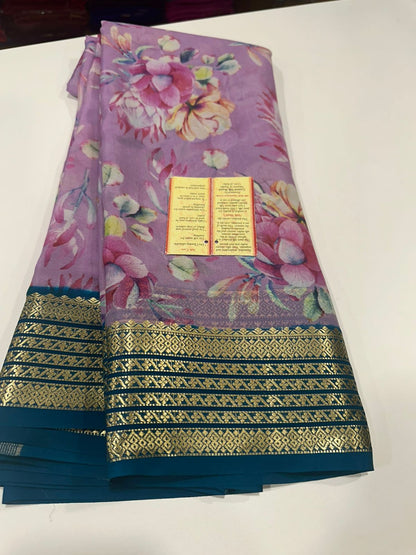 Digital Print Mysoore Silk Saree