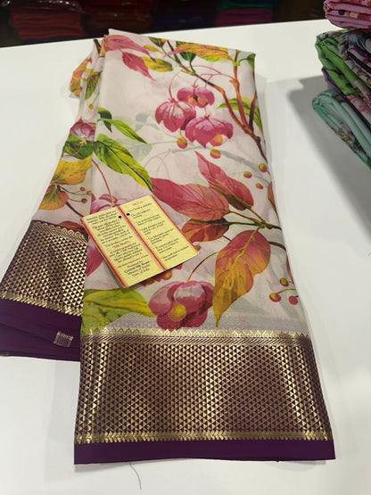 Digital Print Mysoore Silk Saree