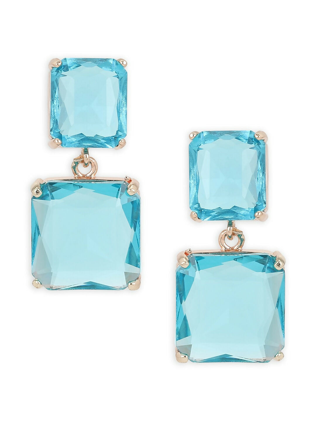 Blue Duet Stone Earrings- Ruby Raang