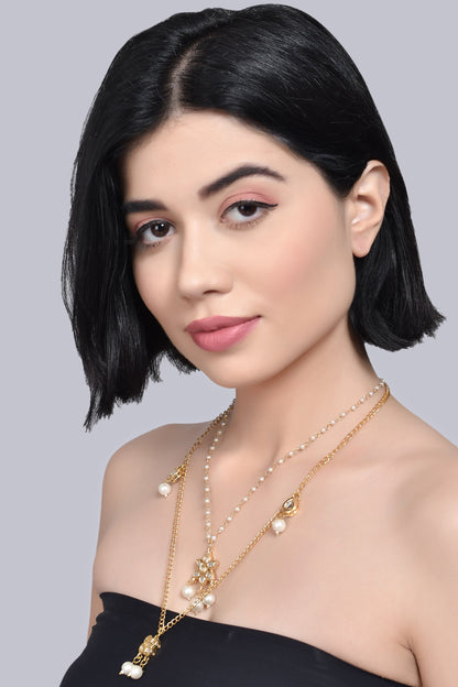 Embellished Multi Layered Kundan Necklace