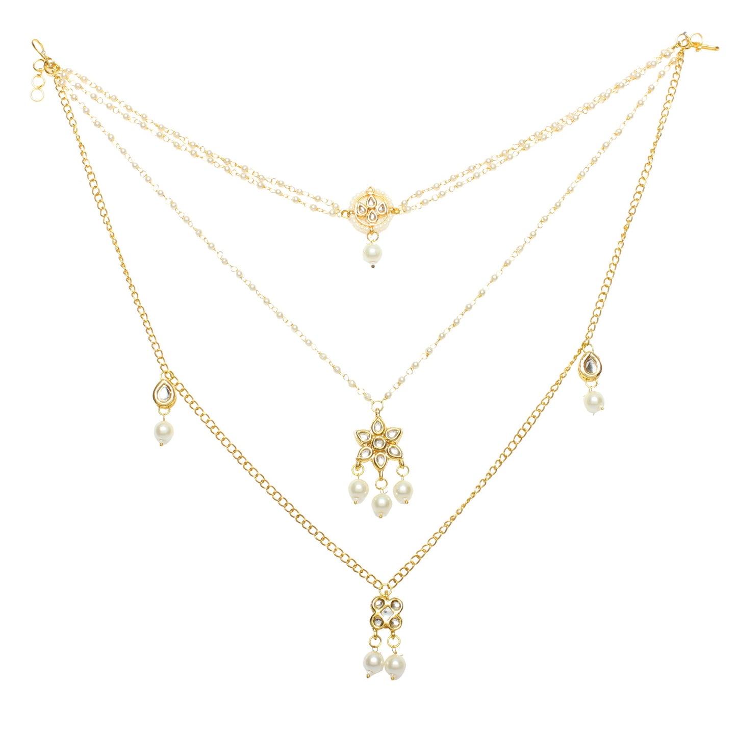 Embellished Multi Layered Kundan Necklace with Choker